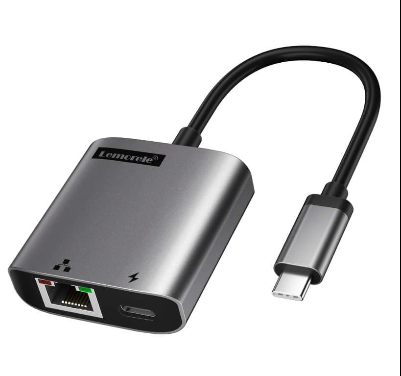 Lemorele USB-C to Gigabit Ethernet Adapter | PD 3.0 Charging, image 4 of 4
