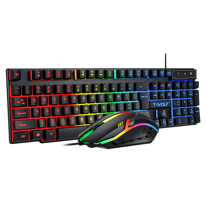 Gaming RGB Backlit Keyboard & Mouse Combo Kit, image 1 of 2