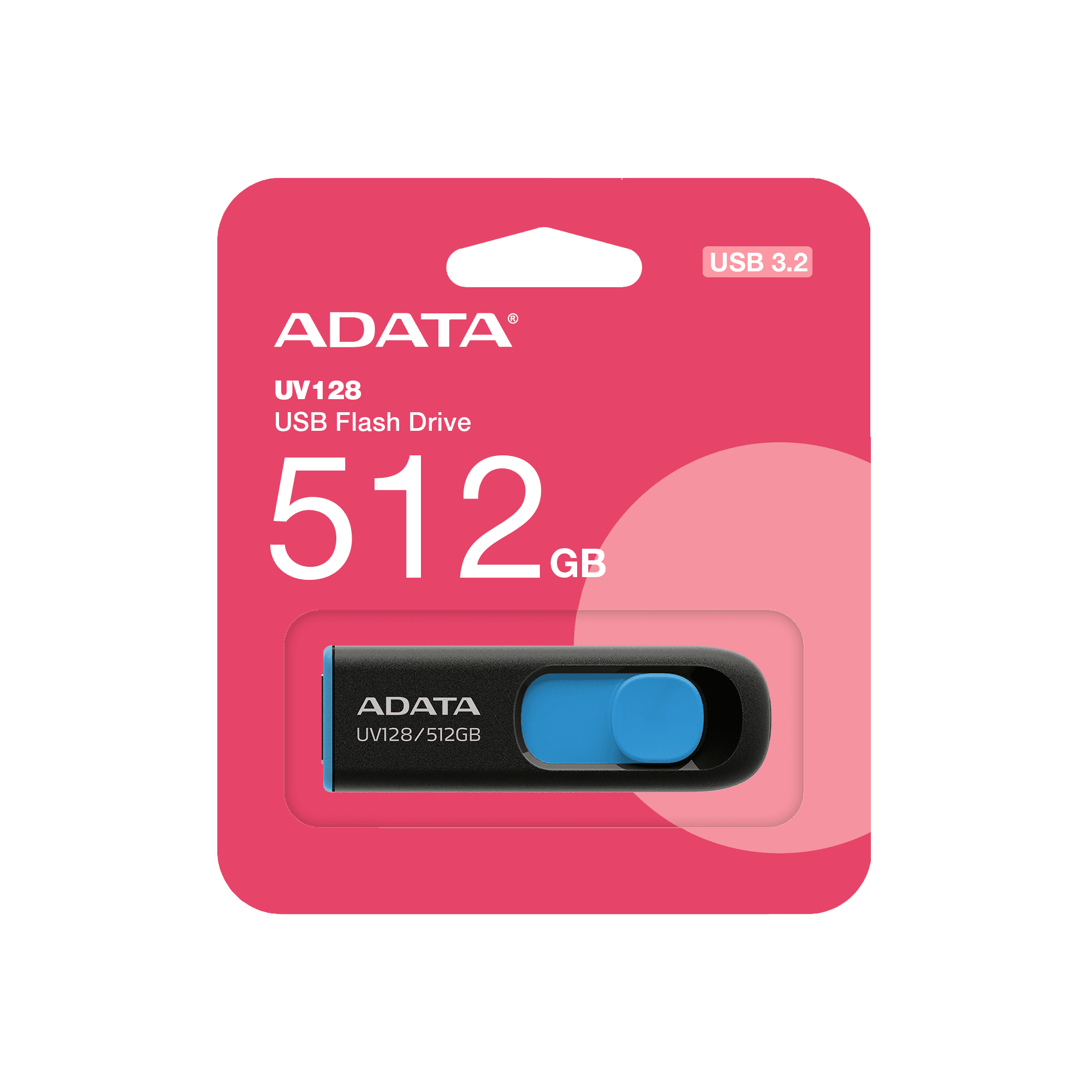 ADATA UV128 64GB USB 3.2 Gen1 Flash Drive, image 1 of 3